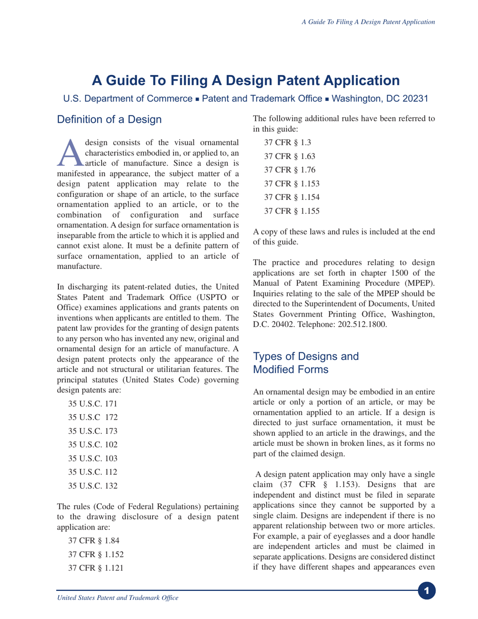 A Guide to Filing a Design Patent Application, Page 4