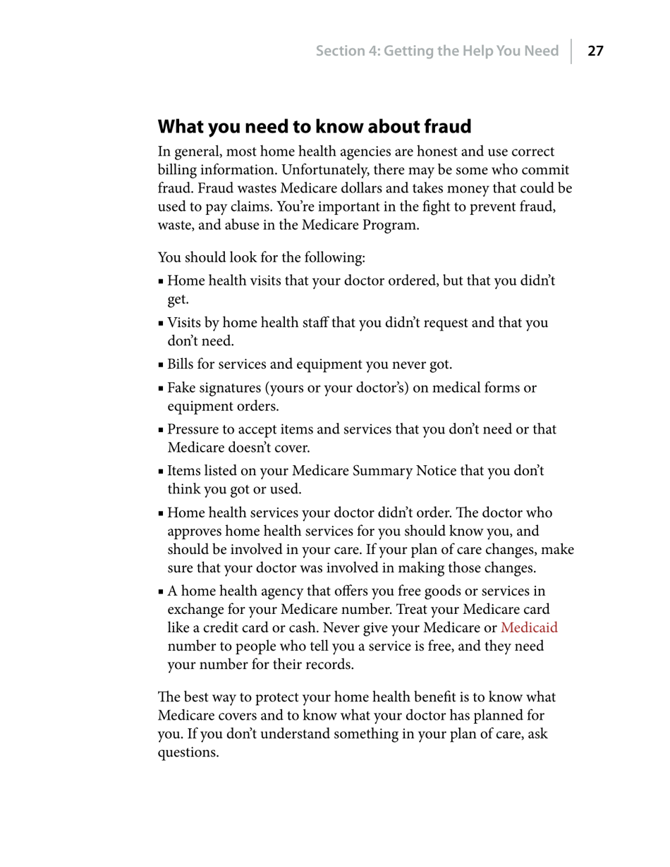 Medicare and Home Health Care, Page 27