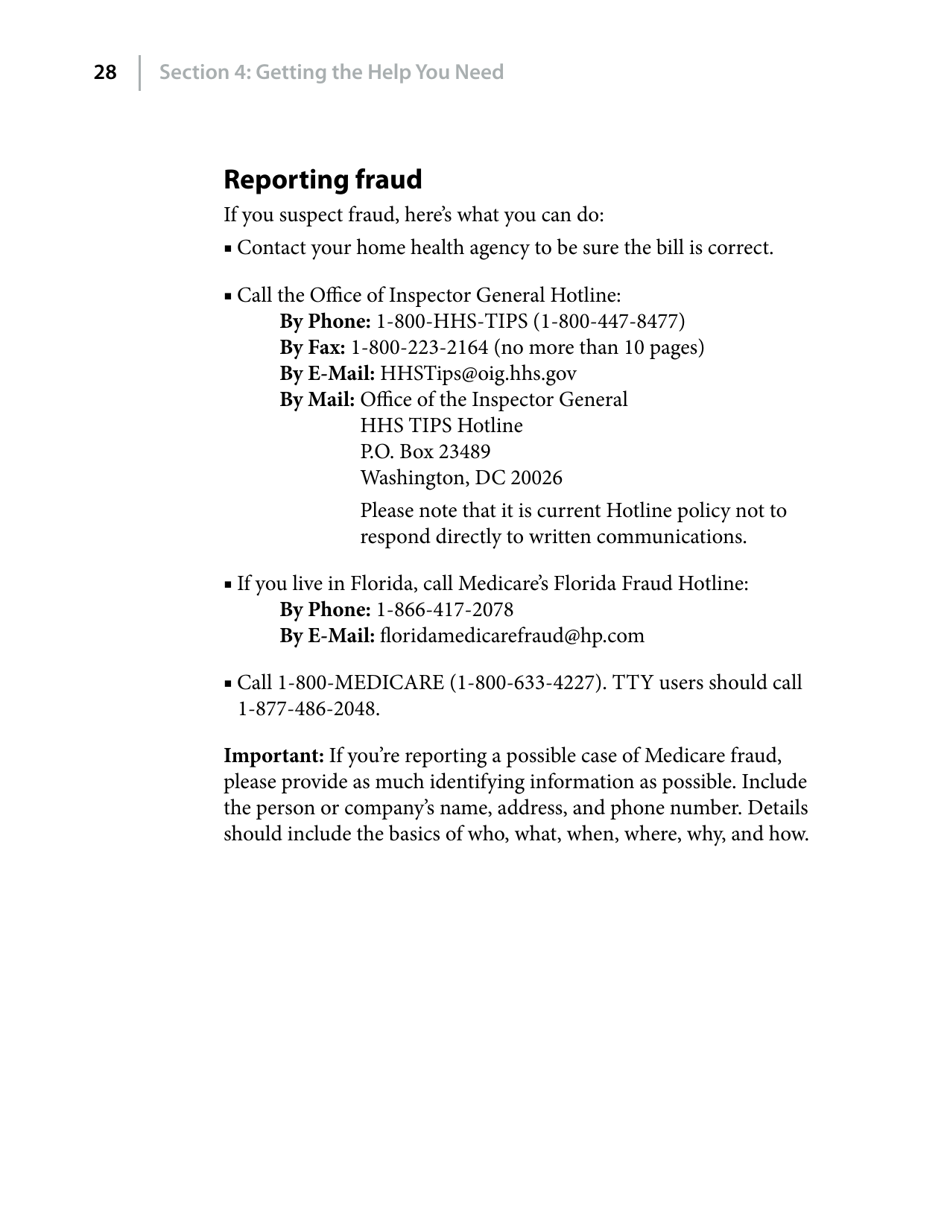 Medicare and Home Health Care, Page 28
