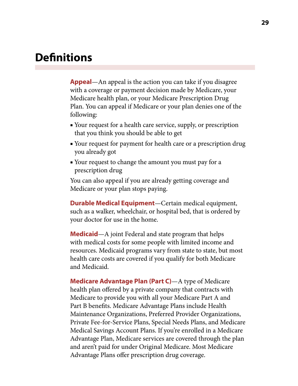 Medicare and Home Health Care, Page 29