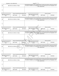 Form 5500 Schedule G Financial Transaction Schedules, Page 2