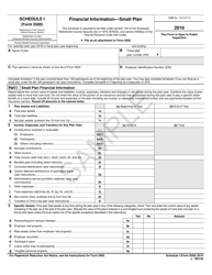 Document preview: IRS Form 5500 Schedule I Financial Information - Small Plan