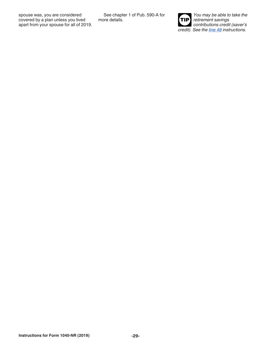 Instructions for IRS Form 1040-NR U.S. Nonresident Alien Income Tax Return, Page 29