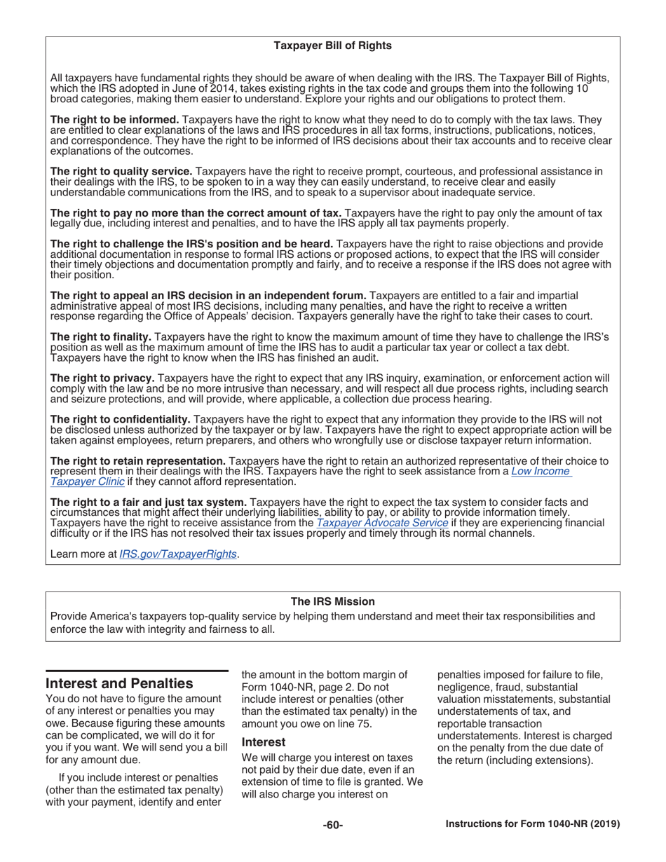 Instructions for IRS Form 1040-NR U.S. Nonresident Alien Income Tax Return, Page 60