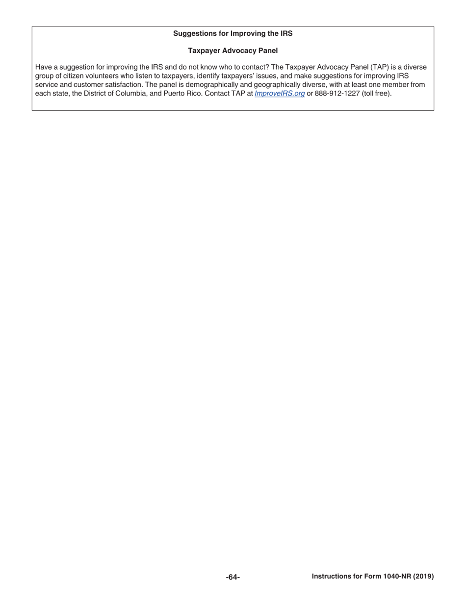 Instructions for IRS Form 1040-NR U.S. Nonresident Alien Income Tax Return, Page 64