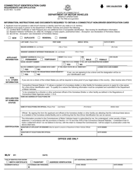 Form B-230 Connecticut Identification Card Requirements and Application - Connecticut