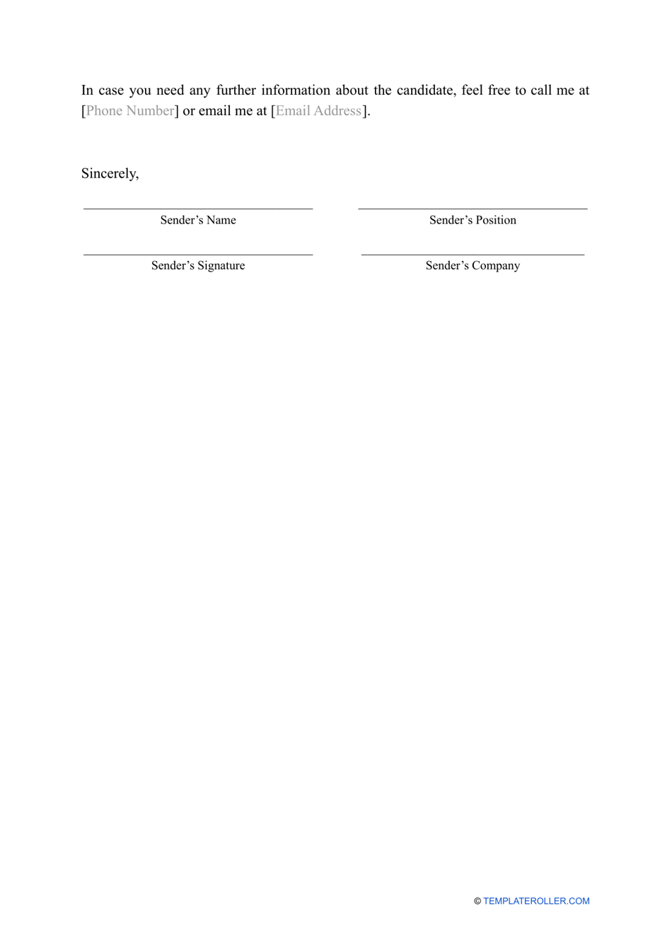 Letter of Recommendation for Medical Assistant Template, Page 2