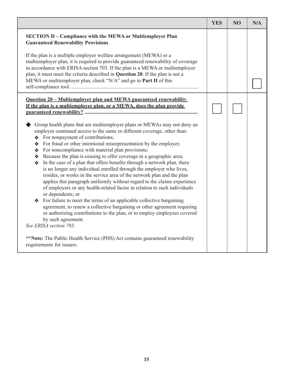 Form M-1 Report for Multiple Employer Welfare Arrangements (Mewas) and Certain Entities Claiming Exception (Eces), Page 30