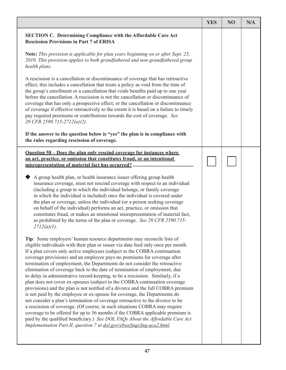 Form M-1 Report for Multiple Employer Welfare Arrangements (Mewas) and Certain Entities Claiming Exception (Eces), Page 62