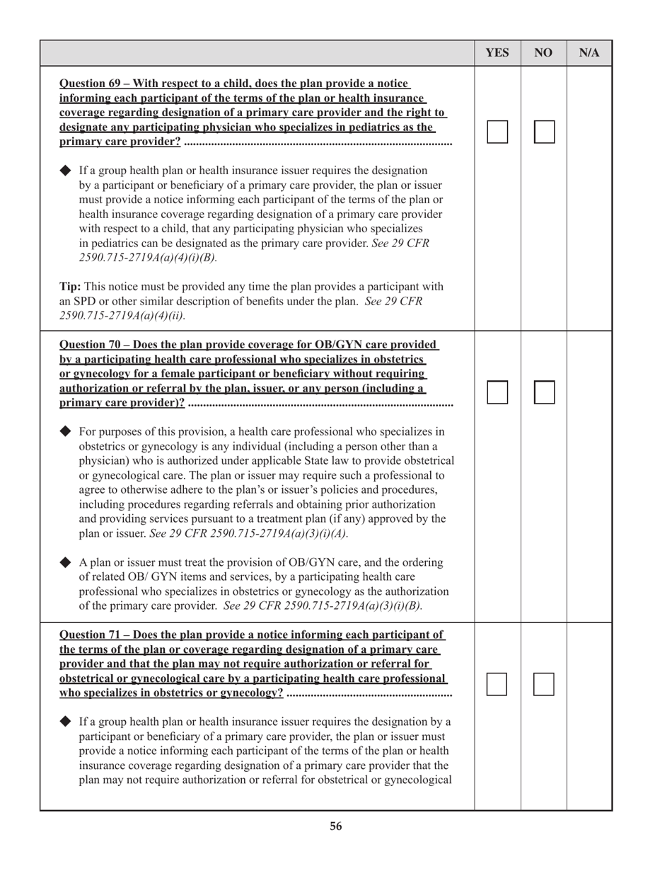 Form M-1 Report for Multiple Employer Welfare Arrangements (Mewas) and Certain Entities Claiming Exception (Eces), Page 71