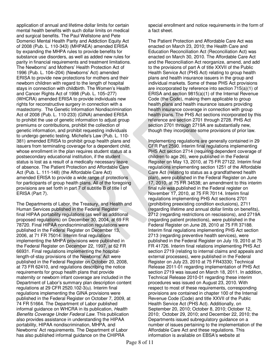 Instructions for Form M-1 Report for Multiple Employer Welfare Arrangements (Mewas) and Certain Entities Claiming Exception (Eces), Page 8