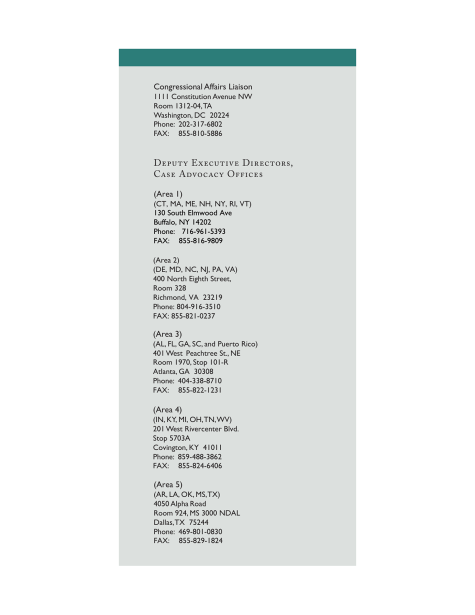 IRS Publication 1546 - the Taxpayer Advocate Service Is Here to Help, Page 9