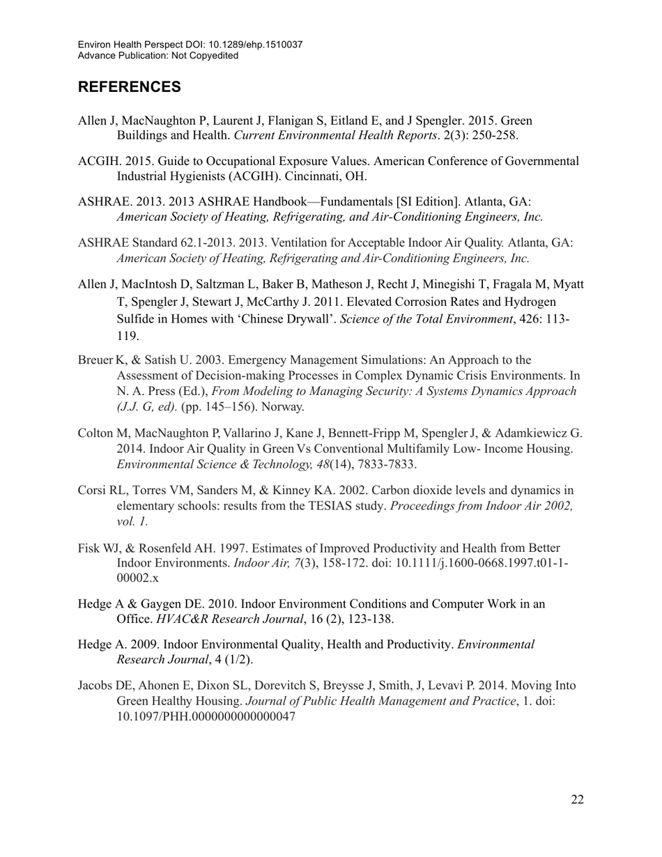 Associations of Cognitive Function Scores With Carbon Dioxide, Ventilation, and Volatile Organic Compound Exposures in Office Workers: a Controlled Exposure Study of Green and Conventional Office Environments, Page 23