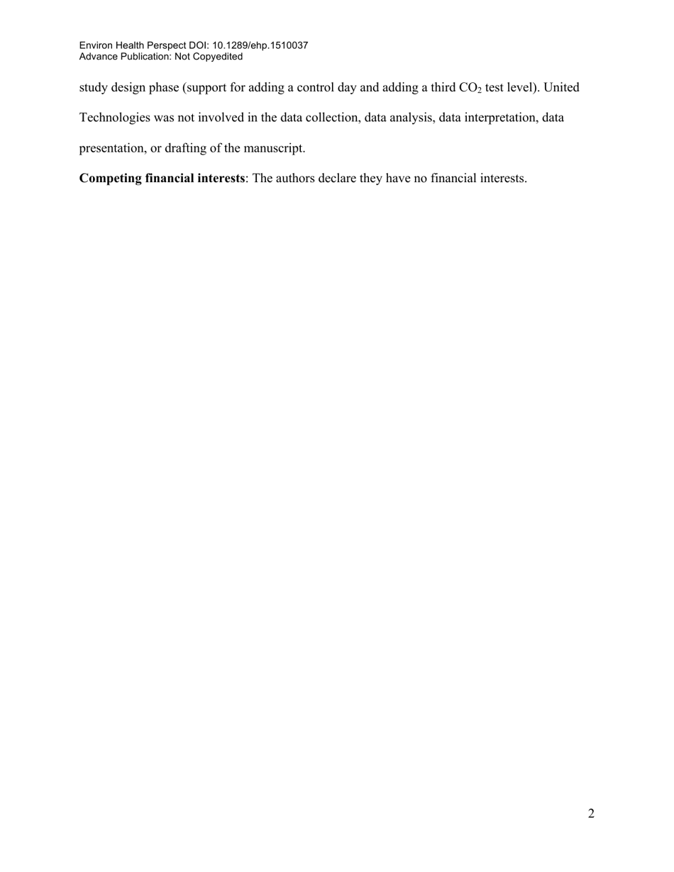 Associations of Cognitive Function Scores With Carbon Dioxide, Ventilation, and Volatile Organic Compound Exposures in Office Workers: a Controlled Exposure Study of Green and Conventional Office Environments, Page 3