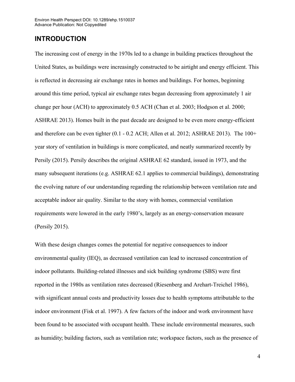 Associations of Cognitive Function Scores With Carbon Dioxide, Ventilation, and Volatile Organic Compound Exposures in Office Workers: a Controlled Exposure Study of Green and Conventional Office Environments, Page 5