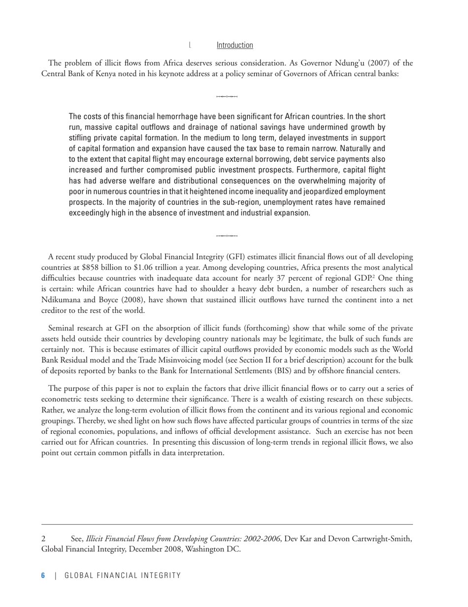 Illicit Financial Flows From Africa: Hidden Resource for Development, Page 10