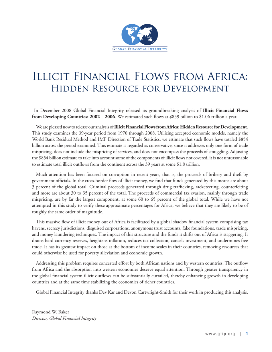 Illicit Financial Flows From Africa: Hidden Resource for Development, Page 5