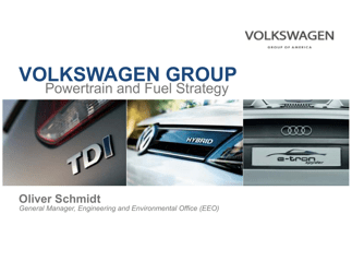 Volkswagen Group: Powertrain and Fuel Strategy