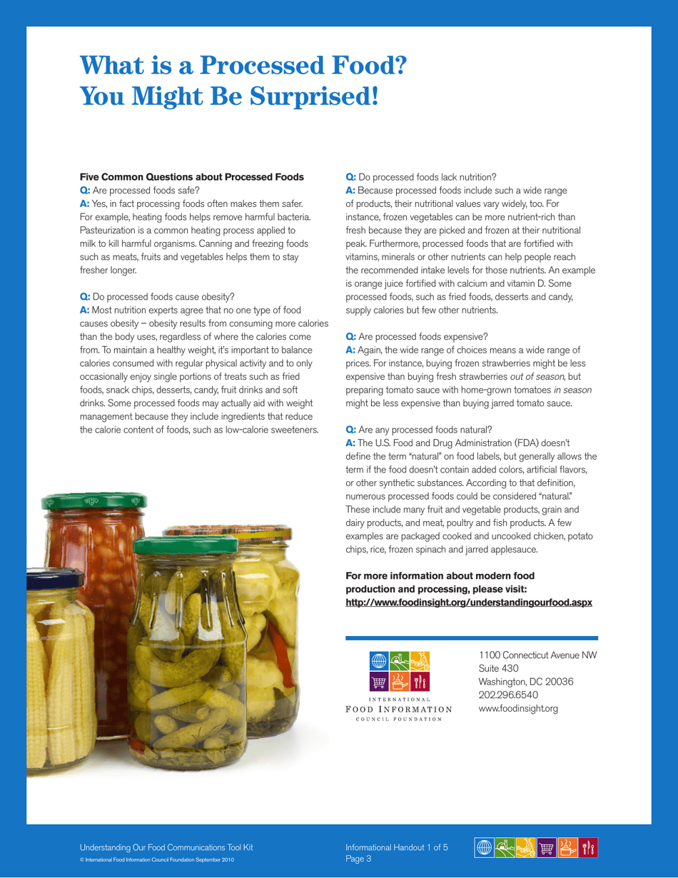 What Is a Processed Food? You Might Be Surprised! - International Food Information Council Foundation, Page 3