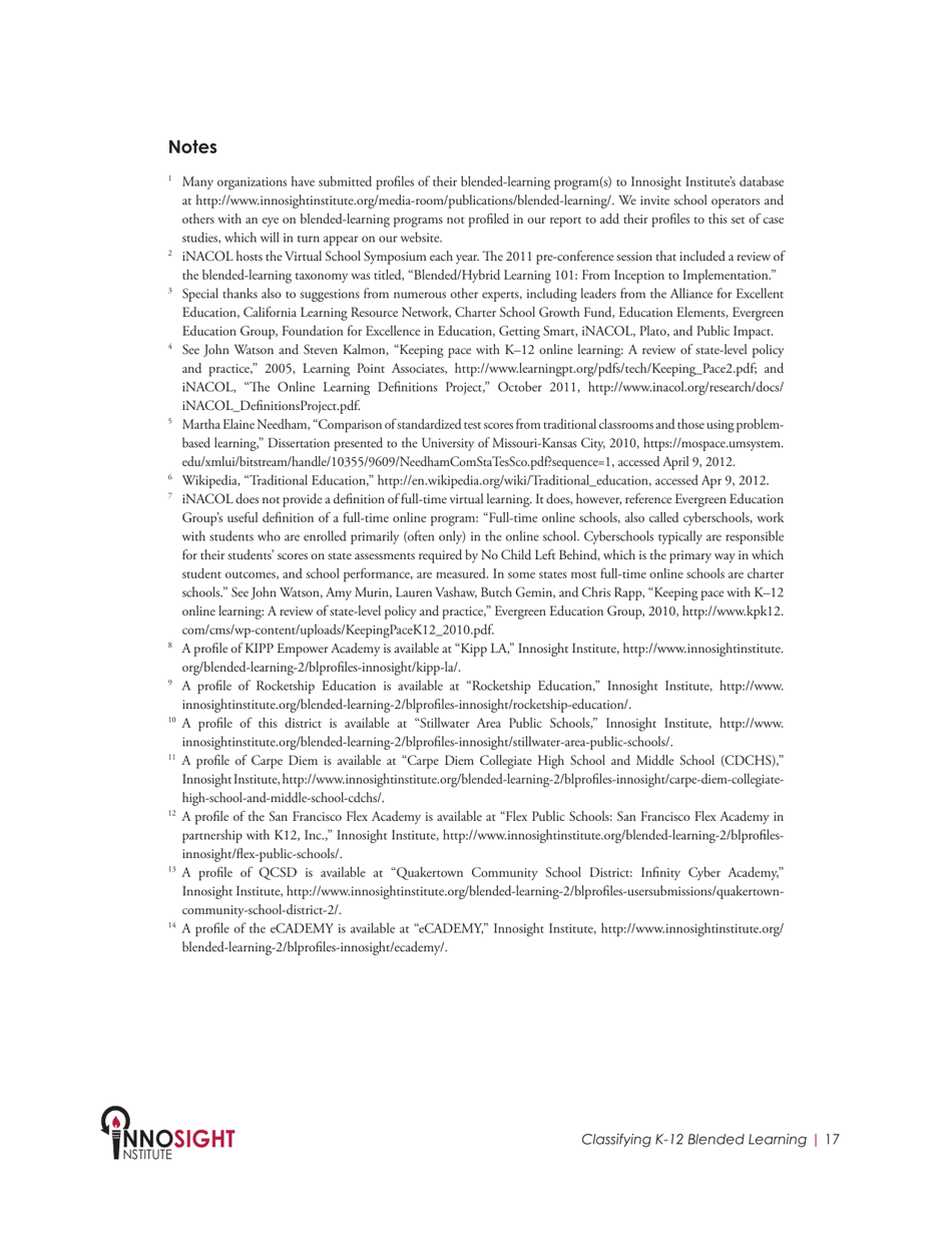 Classifying K12 Blended Learning - Innosight Institute, Page 19