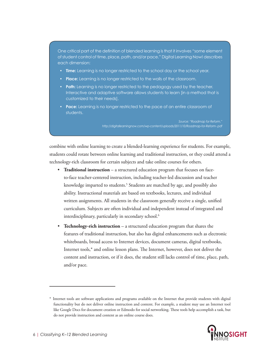 Classifying K12 Blended Learning - Innosight Institute, Page 8