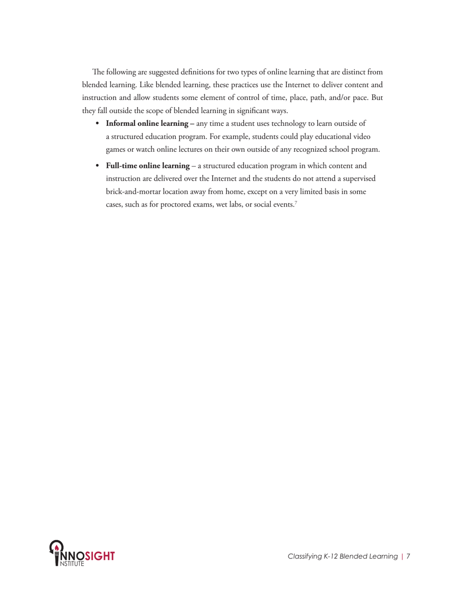Classifying K12 Blended Learning - Innosight Institute, Page 9