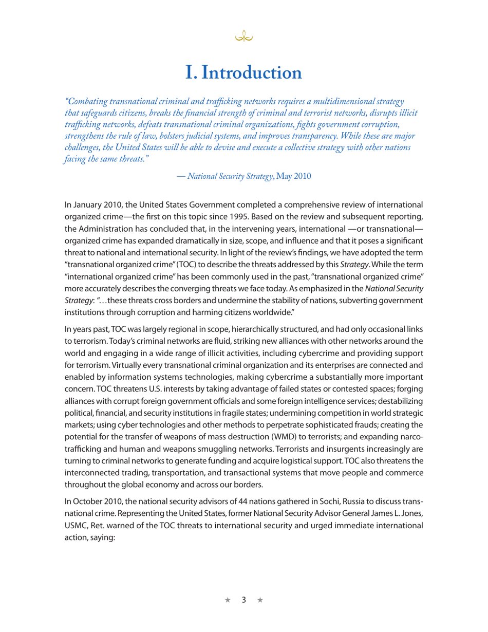 Strategy to Combat Transnational Organized Crime, Page 11