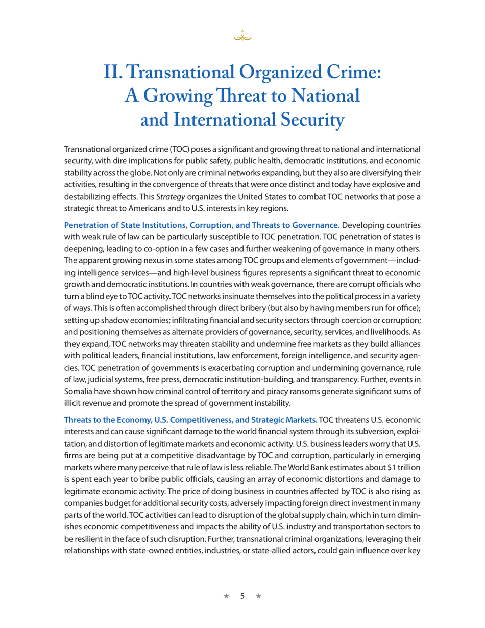 Strategy to Combat Transnational Organized Crime, Page 13