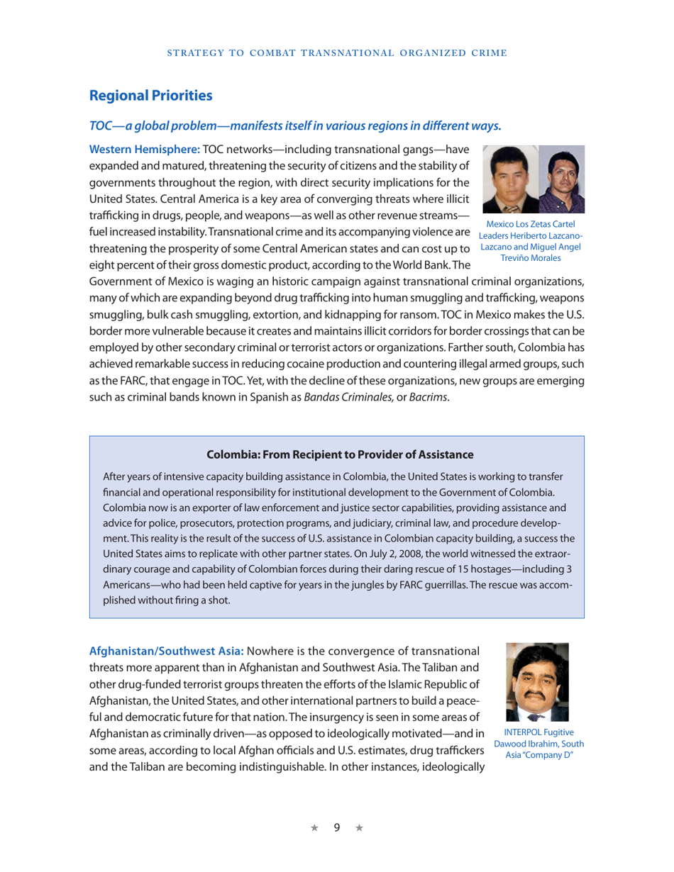 Strategy to Combat Transnational Organized Crime, Page 17