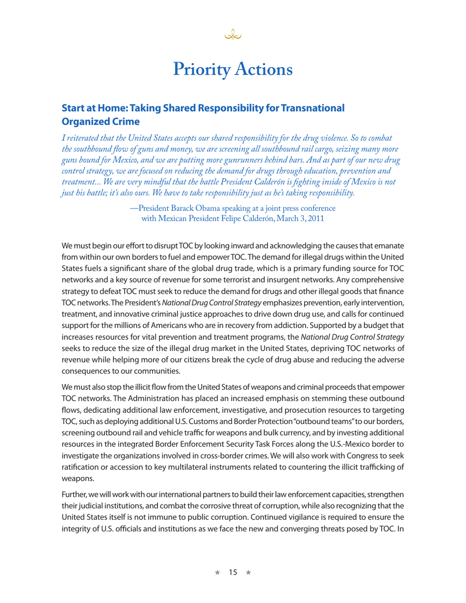 Strategy to Combat Transnational Organized Crime, Page 23