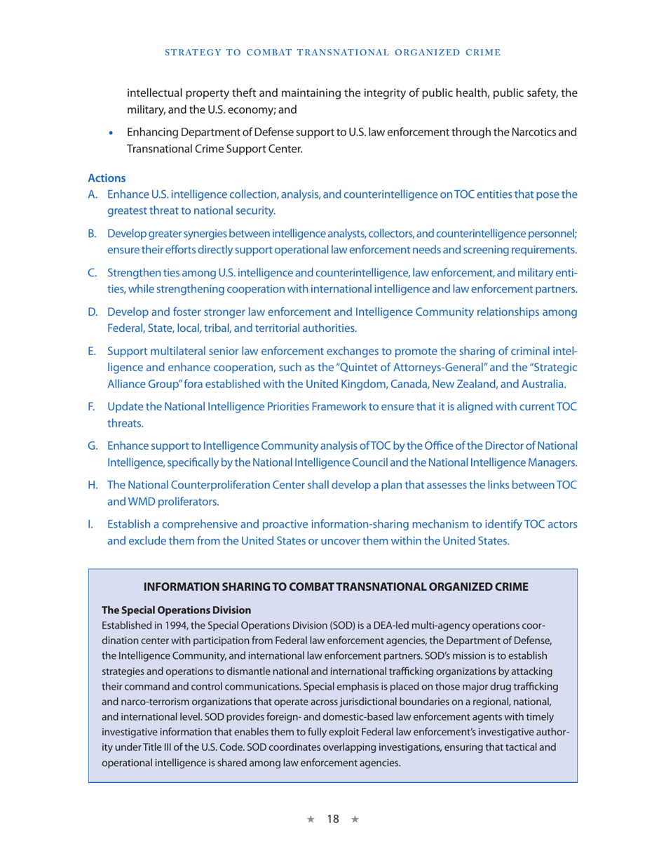 Strategy to Combat Transnational Organized Crime, Page 26