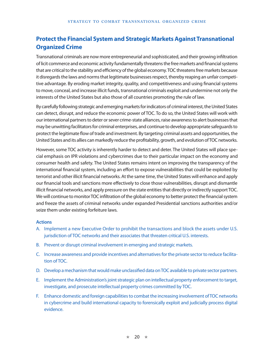 Strategy to Combat Transnational Organized Crime, Page 28