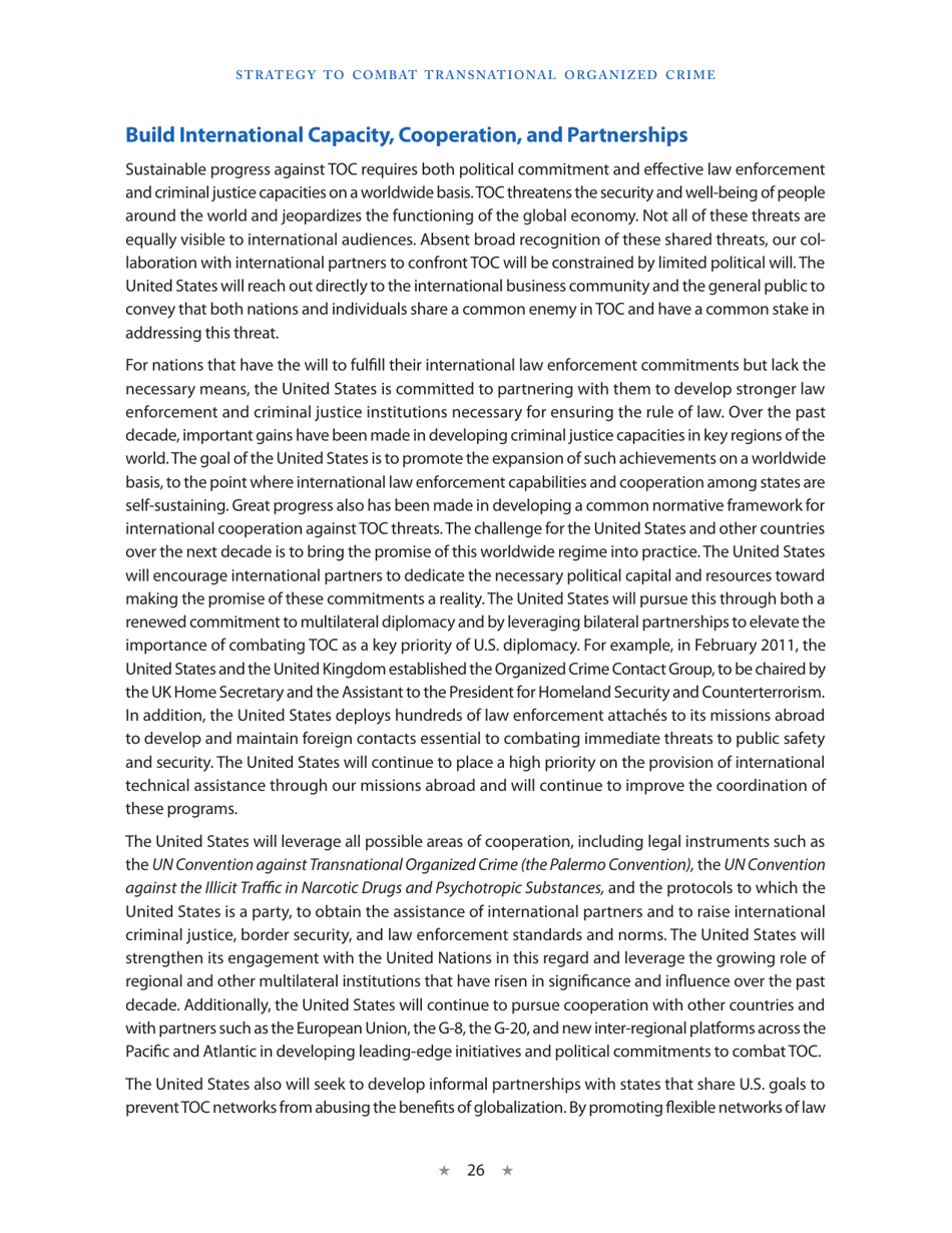 Strategy to Combat Transnational Organized Crime, Page 34