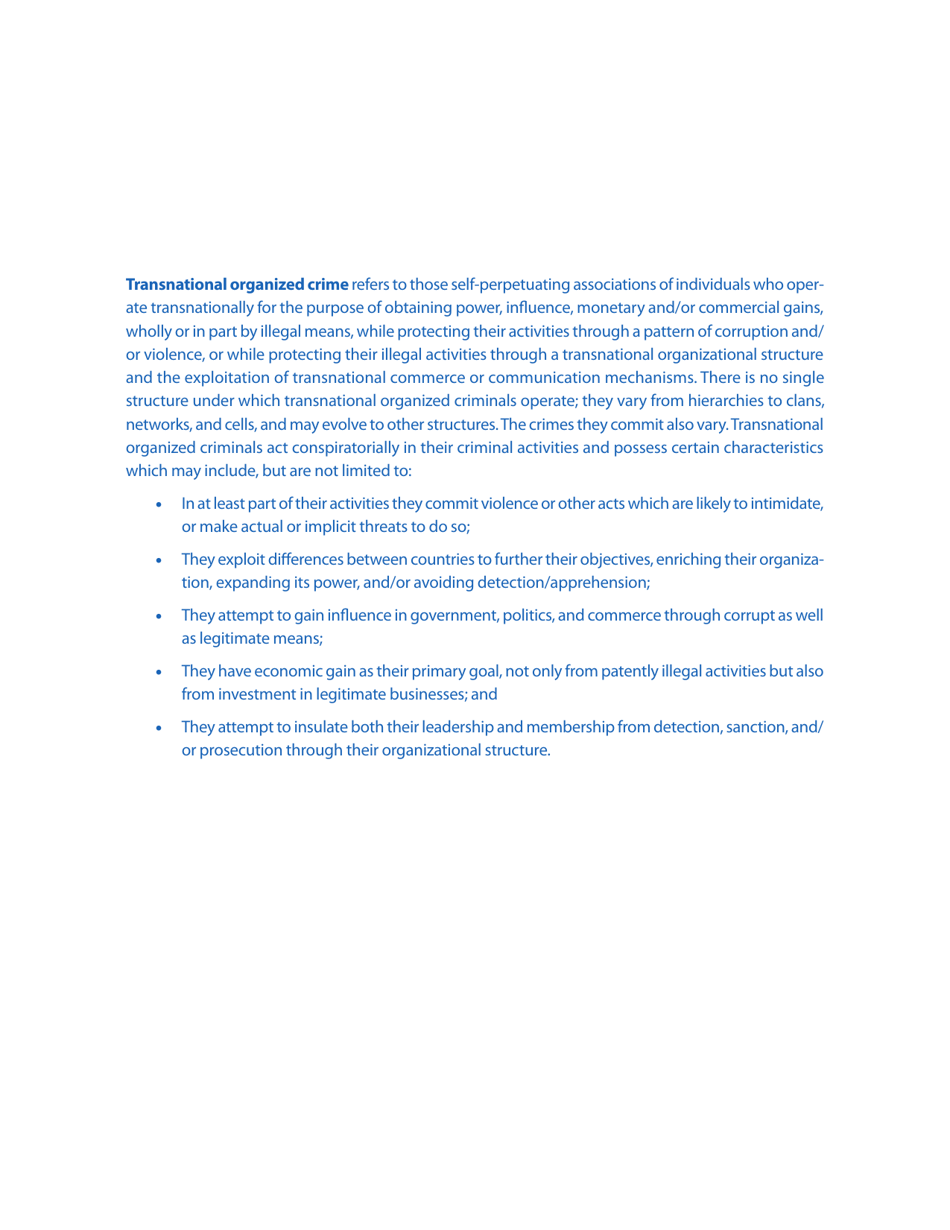Strategy to Combat Transnational Organized Crime, Page 3