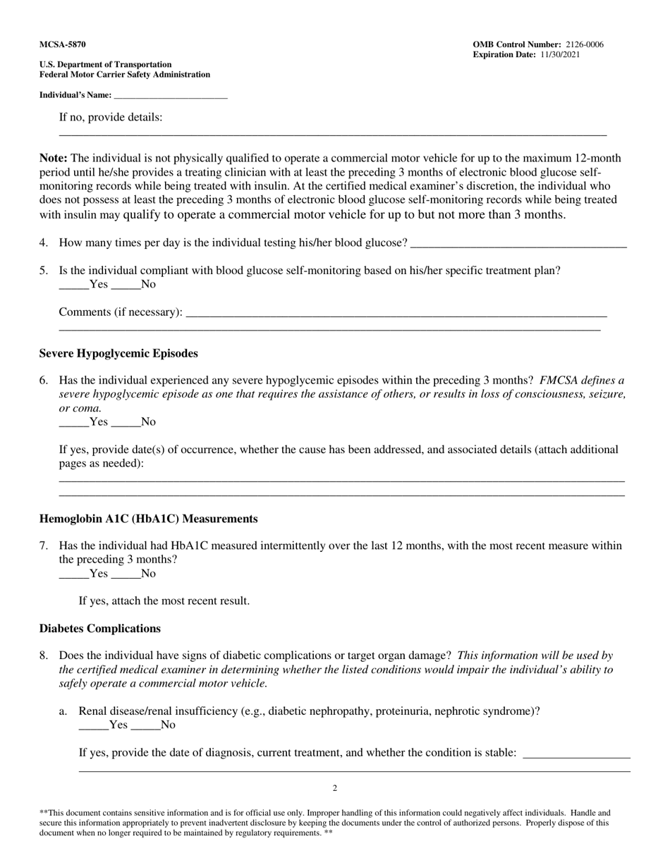 Form MCSA5870 Fill Out, Sign Online and Download Printable PDF