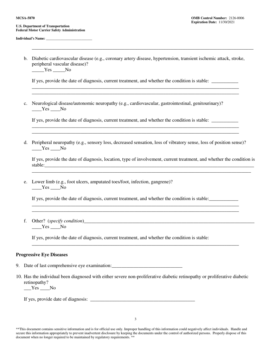 Form MCSA5870 Fill Out, Sign Online and Download Printable PDF