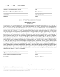 Form MCSA-5895 391.41 Cmv Driver Medication Form, Page 2