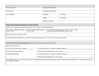 Form DCF-F-DWSP2471 Wisconsin Works (W-2) and Related Programs Application - Wisconsin, Page 7