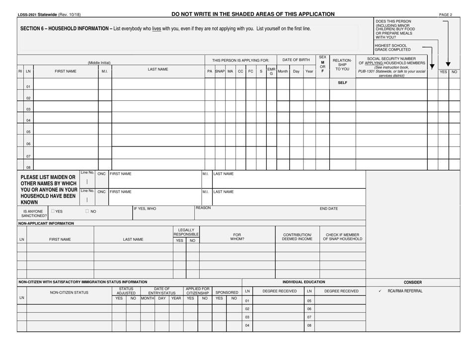 Form Ldss 2921 Fill Out Sign Online And Download Printable Pdf New York Templateroller 5705