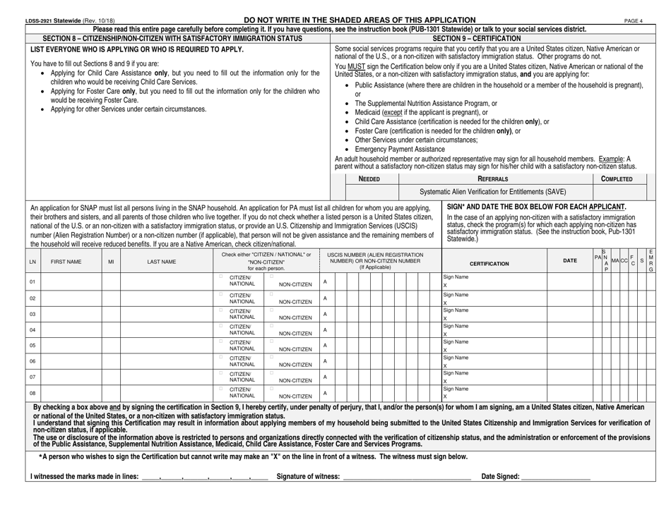 Form Ldss 2921 Fill Out Sign Online And Download Printable Pdf New York Templateroller 7757