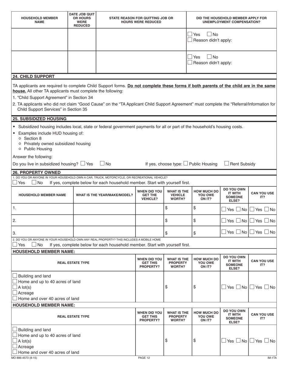 Form 886-4573 - Fill Out, Sign Online and Download Fillable PDF ...