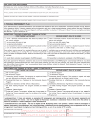 Form 886-4573 Application for Temporary Assistance Cash Benefits - Missouri, Page 2