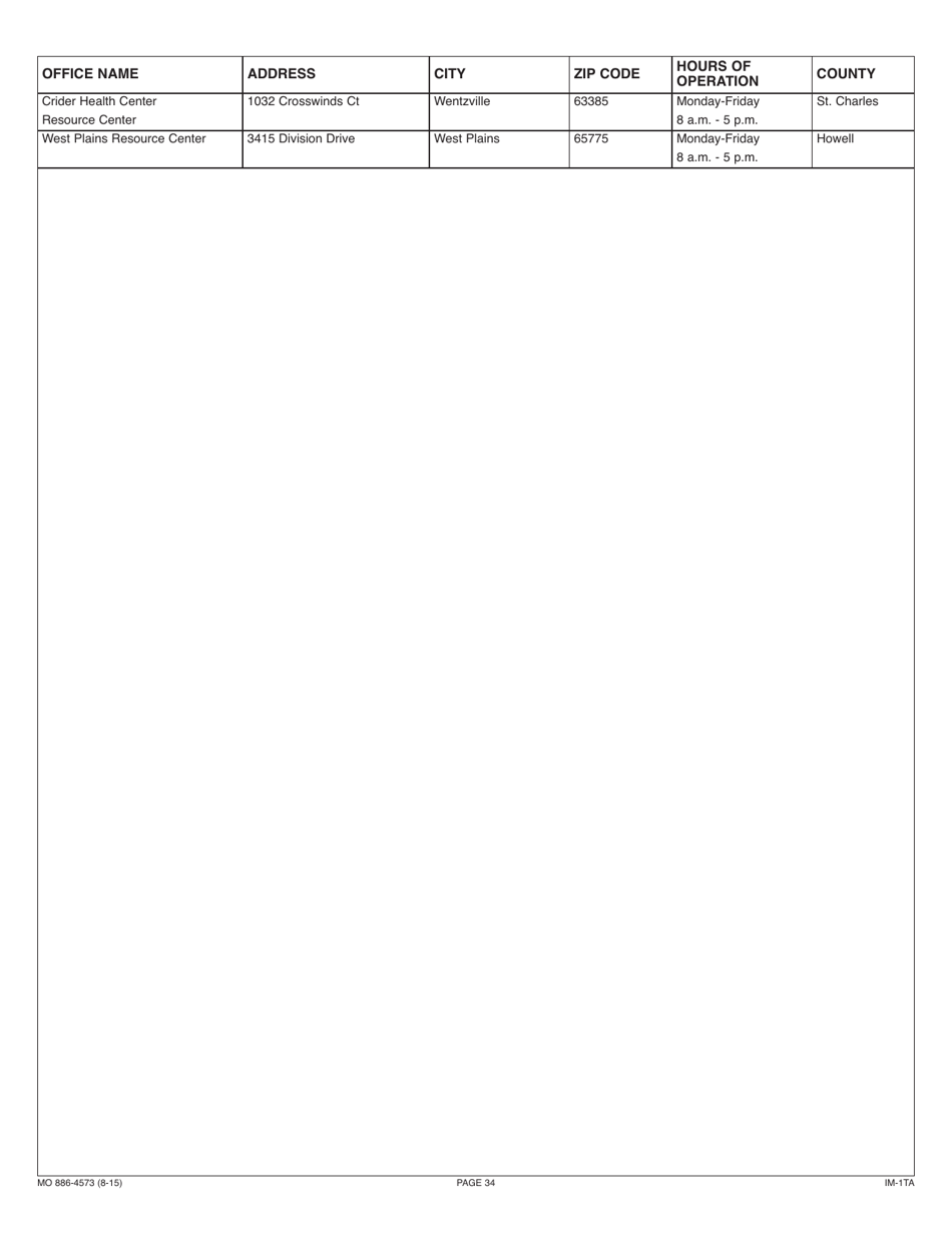 Form 886-4573 Application for Temporary Assistance Cash Benefits - Missouri, Page 35