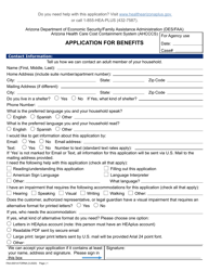 Form FAA-0001A Application for Benefits - Arizona, Page 13