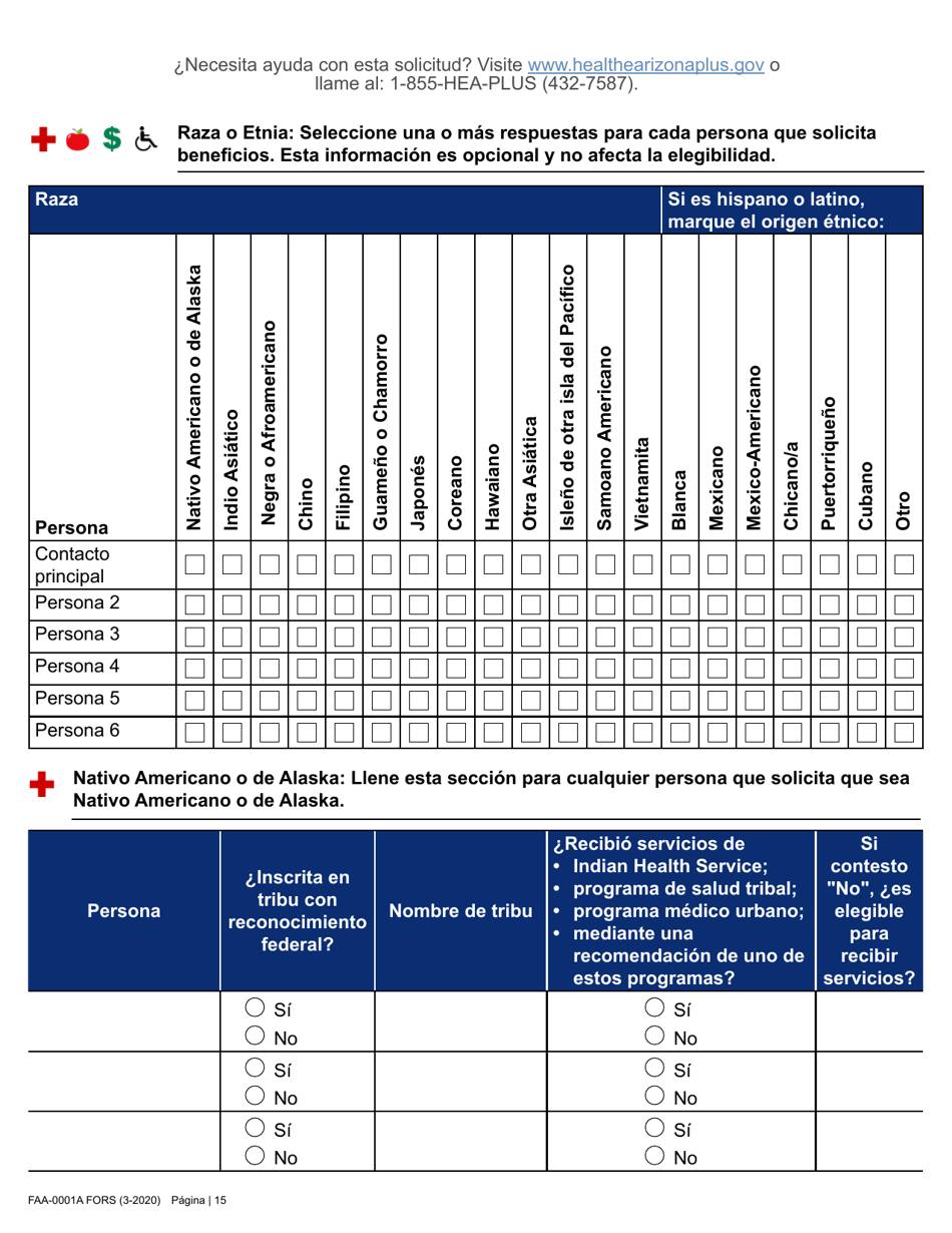 Formulario FAA-0001A Solicitud De Bene Ficios - Arizona (Spanish), Page 27