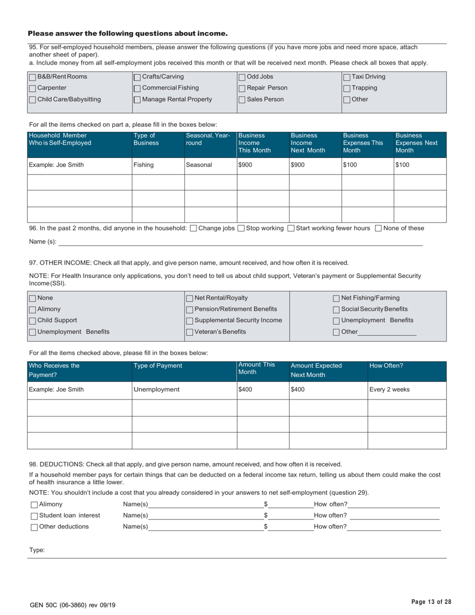 Form GEN50C (06-3860) Application for Services - Alaska, Page 13