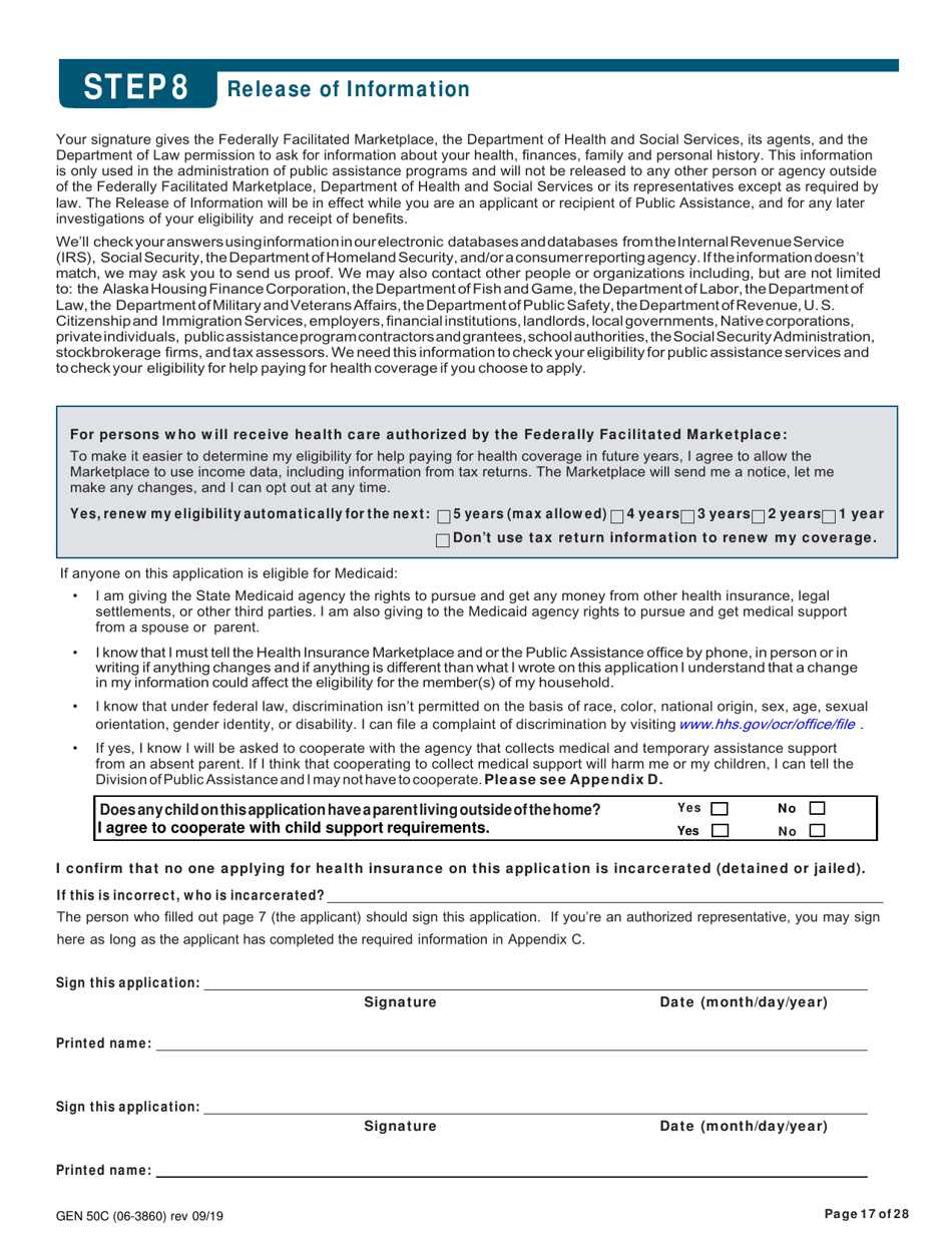 Form GEN50C (06-3860) Application for Services - Alaska, Page 17