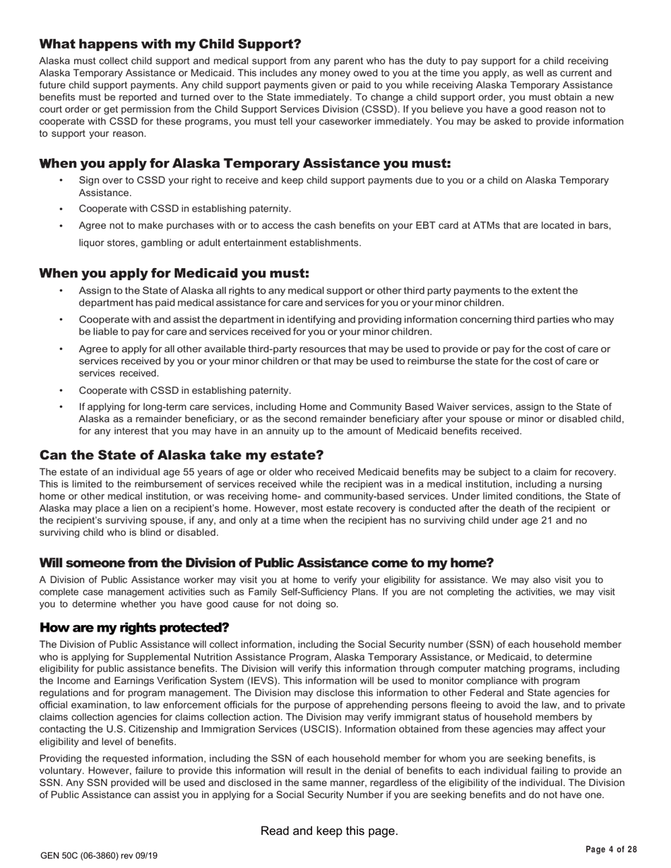 Form GEN50C (06-3860) Application for Services - Alaska, Page 4