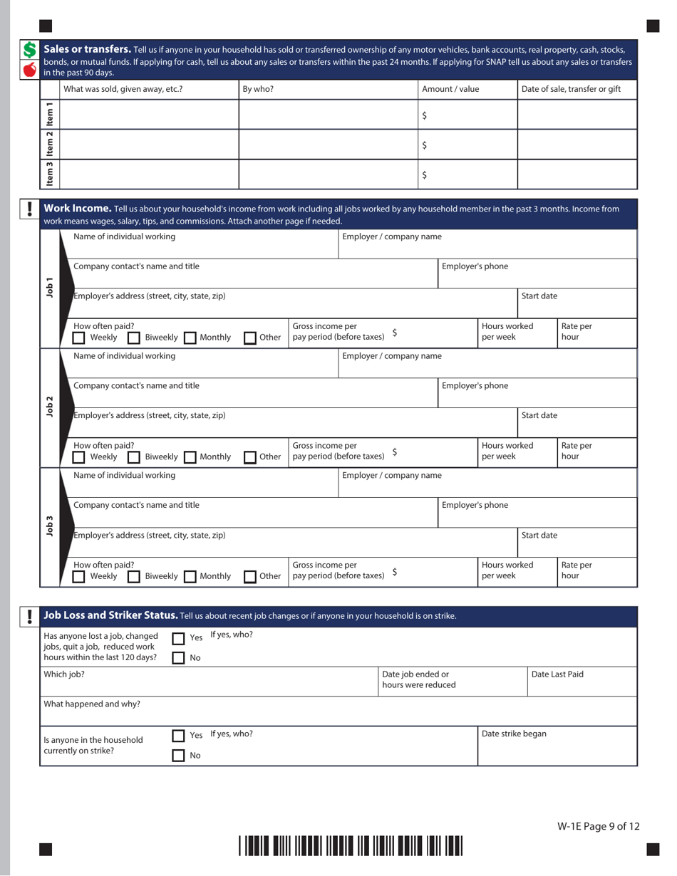 Form W-1E Application for Benefits - Connecticut, Page 13
