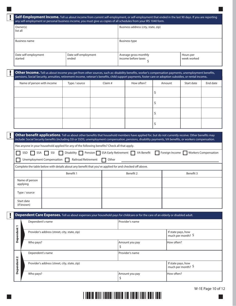 Form W-1E Application for Benefits - Connecticut, Page 14